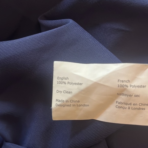 JARLO NAVY FLORENCE OFF SHOULDER GOWN VERY GOOD CONDITION (12) - Picture 11 of 12